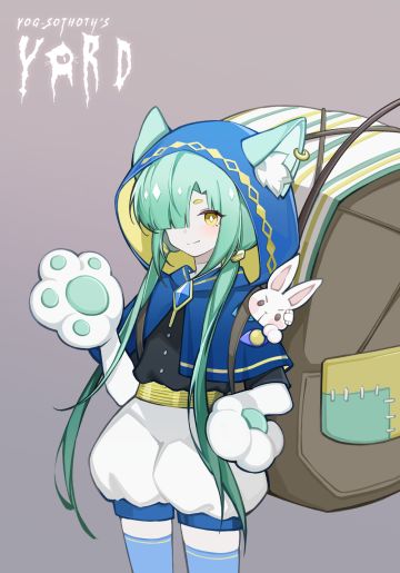 可爱的奸商星野，狸猫，行走的时候没有宝箱，一旦停下就会原地出现一整个宝箱摊位，可能是藏在尾巴里带来的 #犹格索托斯的庭院#
祝大家除夕快乐！#游戏图文新春挑战#单机游戏#游戏福利#独立游戏