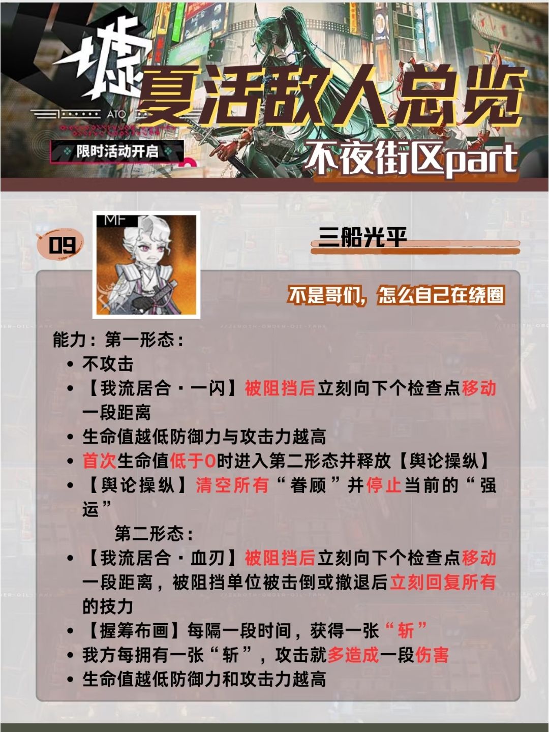 夏活敌人攻略 3