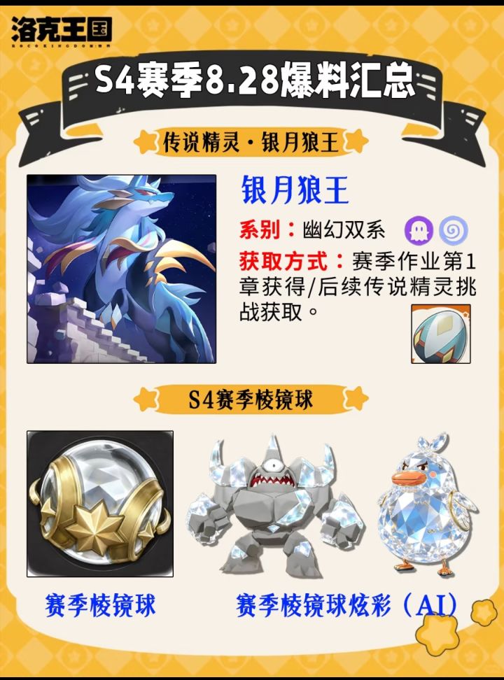 8.28爆料汇总|洛克S4新异色/棱镜球截图