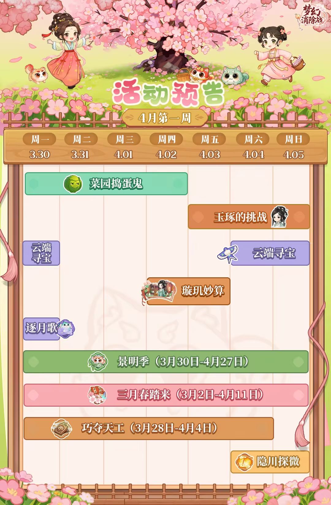 改百戏图的结束时间是因为什么呀？好难猜截图