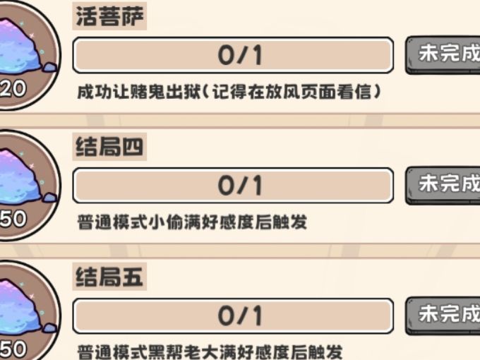 小偷这个结局为什么解锁不了 2