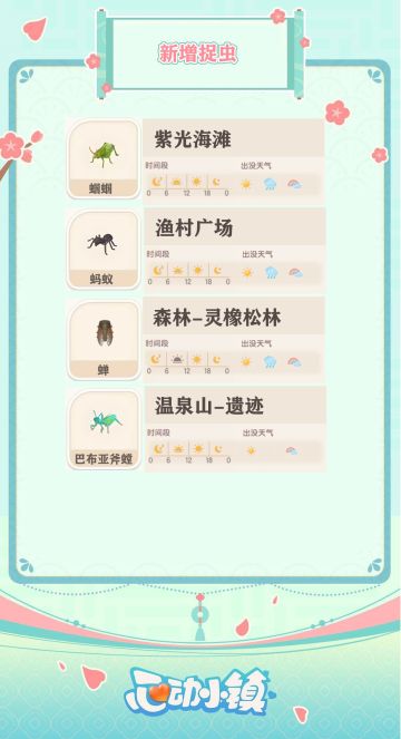 心动小镇★捉虫指南(14级以补全)