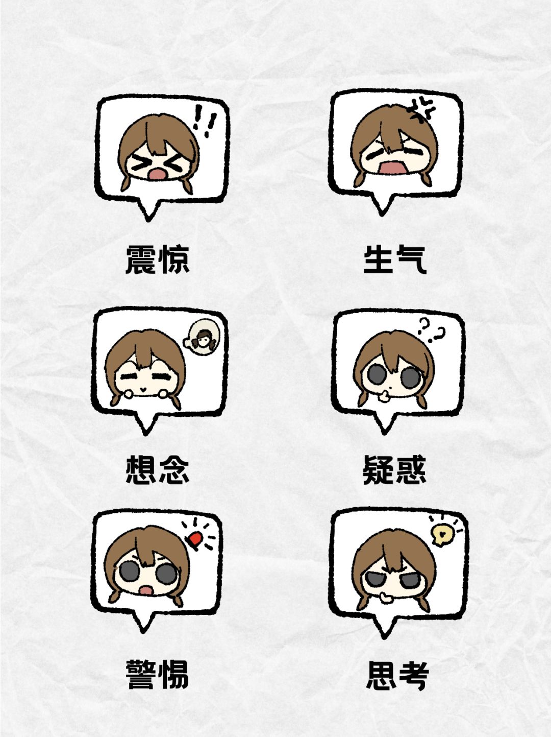 好耶，我们给她做了套表情包！ 2