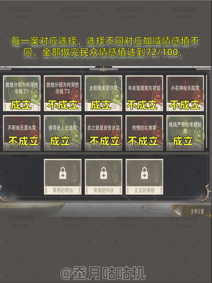 物华3.2🔻模拟裁决🔺成立不成立民众情感值✨ 3