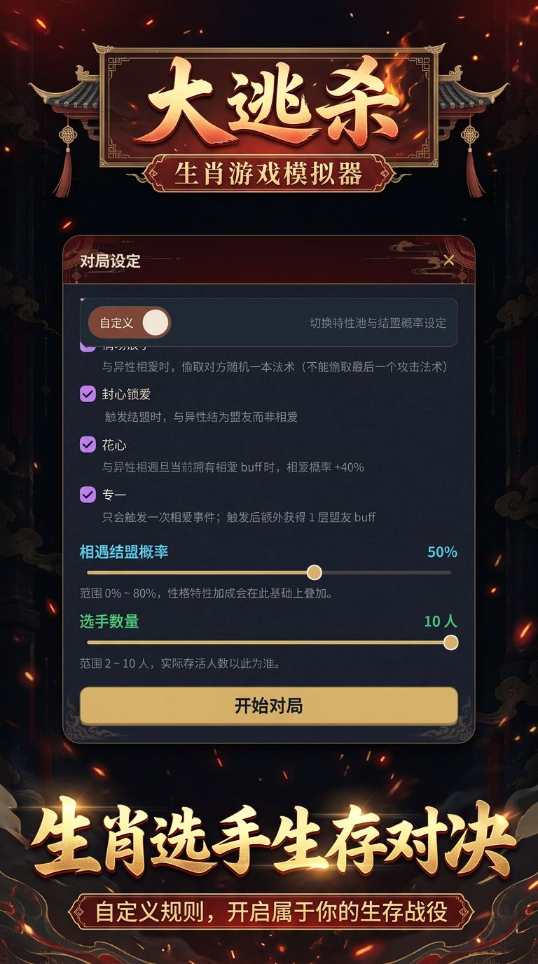 大逃杀:生肖游戏模拟器-开发日志 2