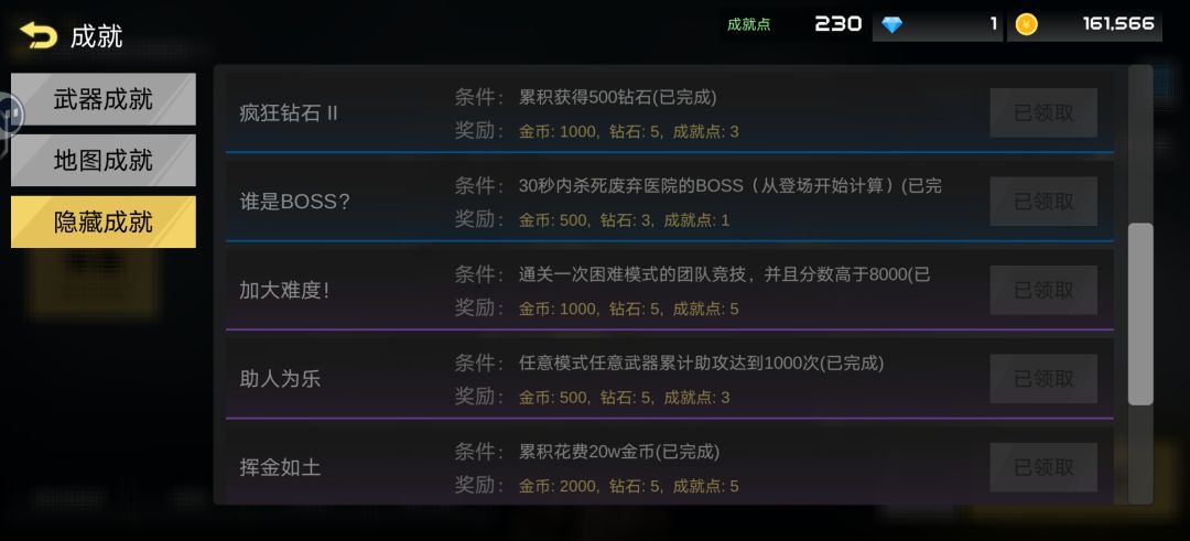 全隐藏成就展示 2