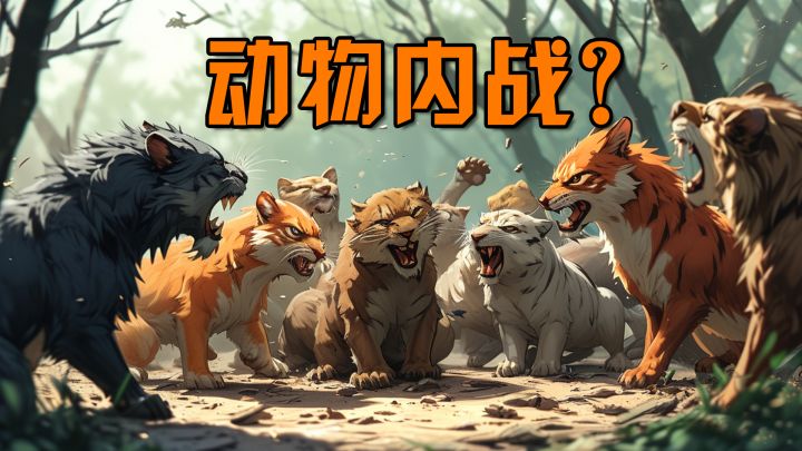 也是在游戏里看到动物打群架了截图