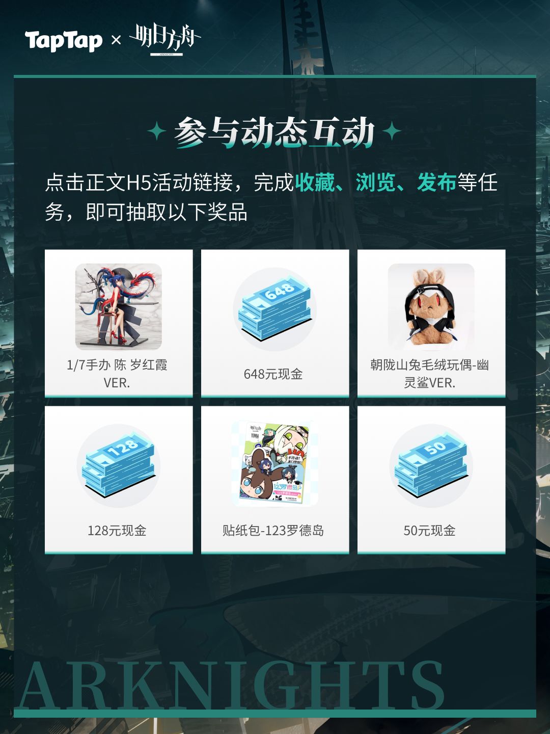 【已开奖】看明日方舟动态,参与拿好礼 2