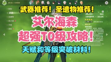 （原神）艾尔海森T0级攻略来了！阵容配队！武器推荐！圣遗物推荐！！