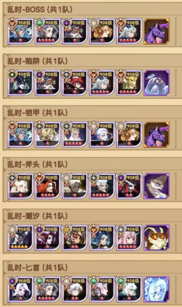 推荐一套乱时全自动挂机阵容