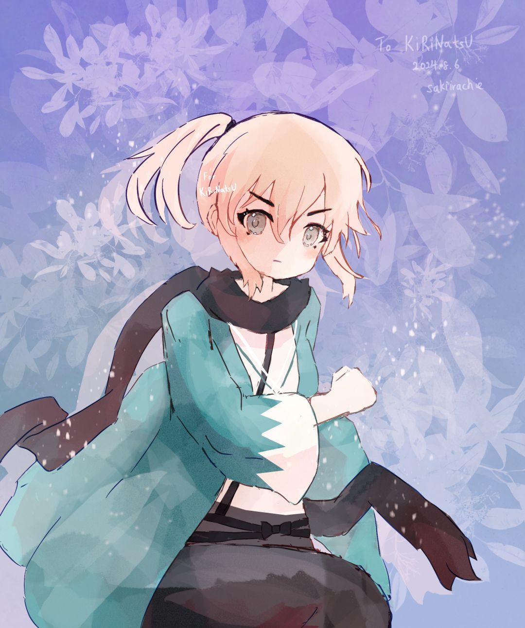 给朋友生日画的樱saber! 1