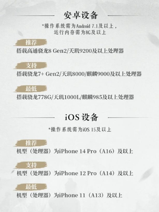 《燕云十六声》PC+移动端配置公布‼️ 3