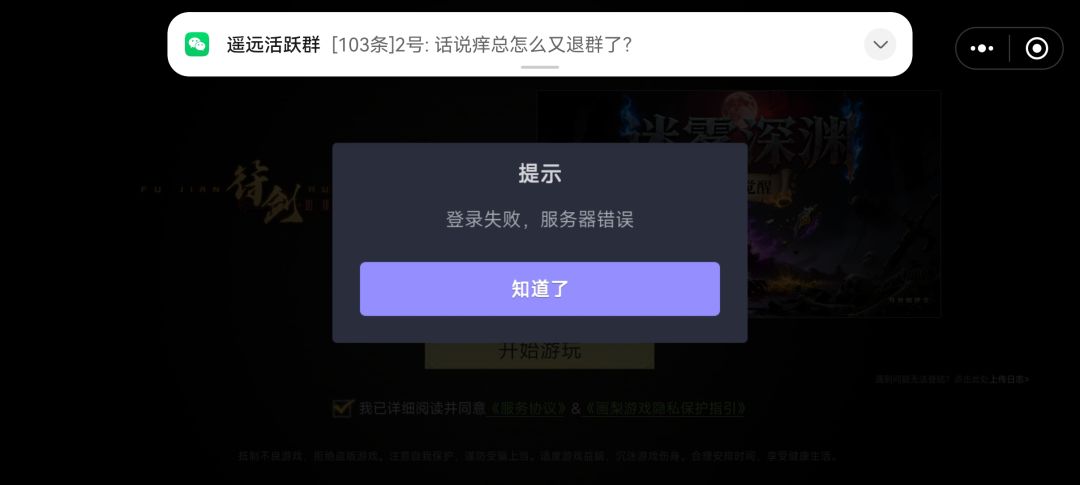 无法登陆游戏截图