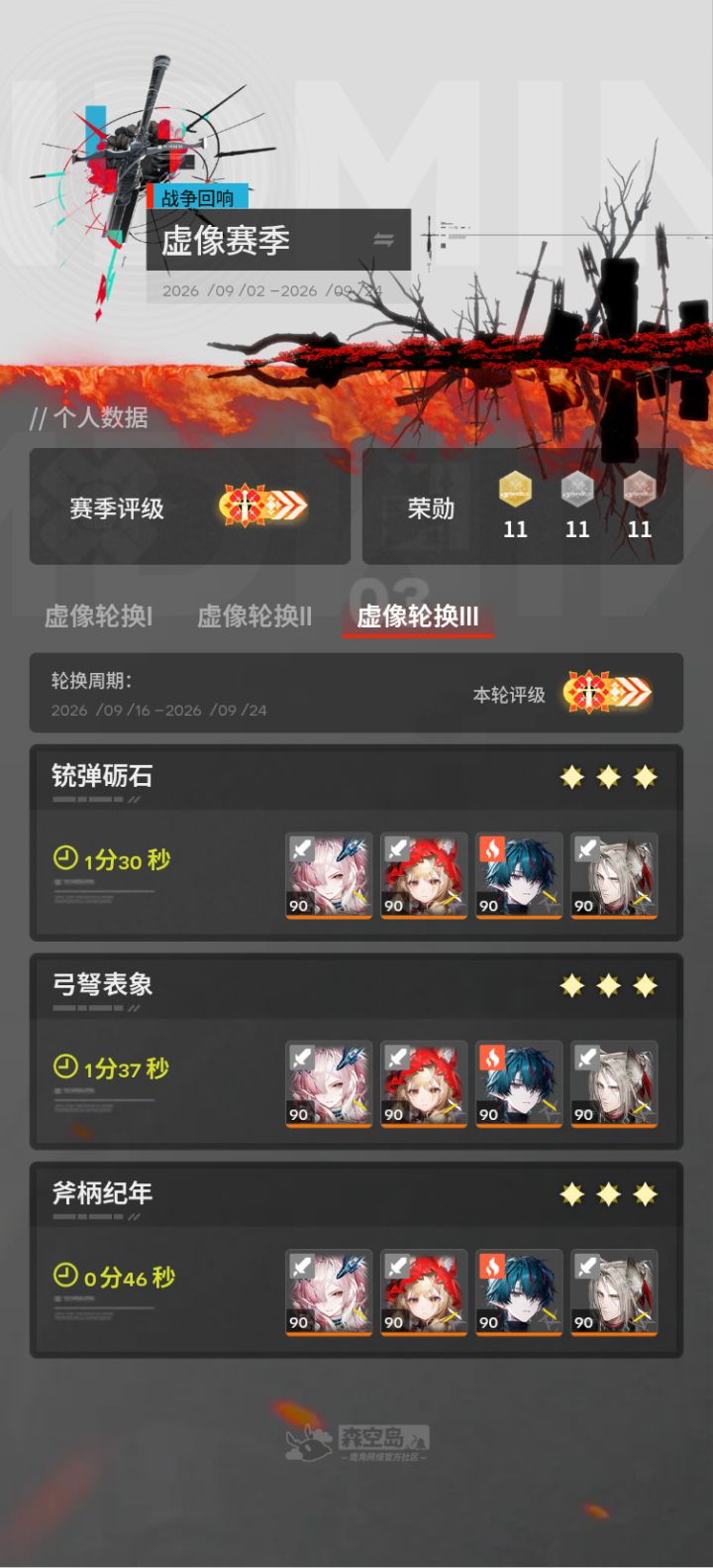 事实证明打周本损耗四分钟截图