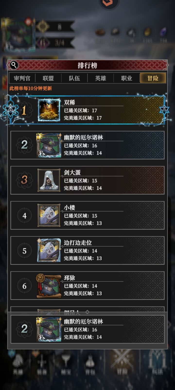 零氪玩到现在,一不小心第二了截图