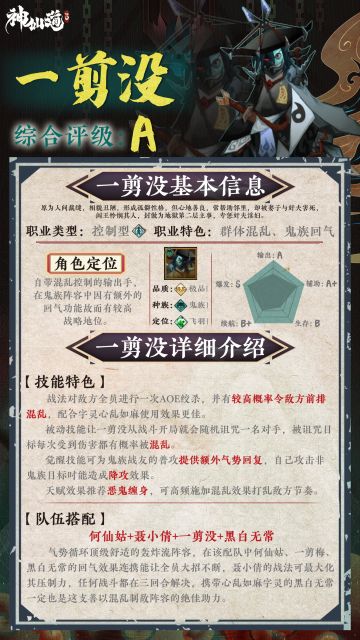 《神仙道3》伙伴图鉴——一剪没