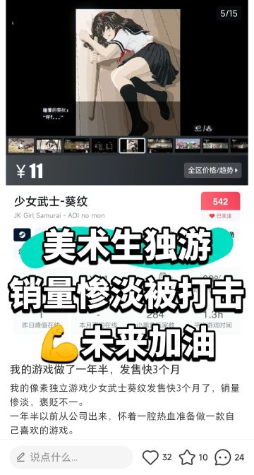 美术生独游销量惨淡被打击💪未来加油