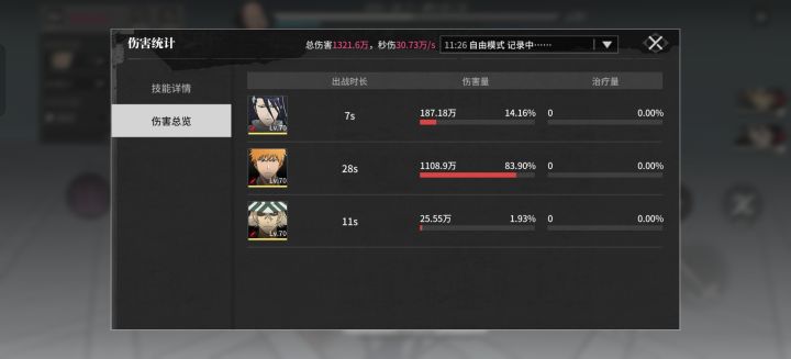 1+1一户秒伤30万,斩队的正确循环。截图