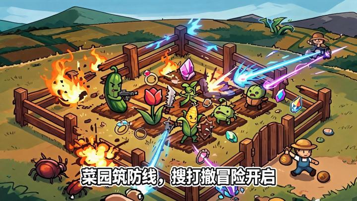 谁懂!种菜造炮台,探索搜宝撤离,这款小游戏巨解压截图
