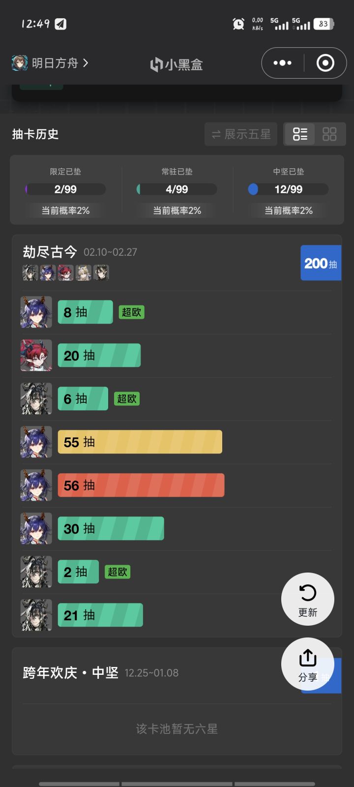 200抽战果,小登感觉还不错截图