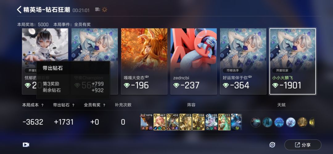 钻石狂潮结算bug 2