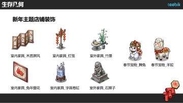 生存几何新年版本爆料（二）：新年主题店铺装饰