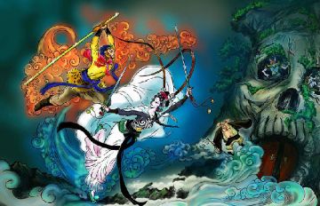 【研发日志】《洪荒西行录》角色设计笔记——骨姬
	骨姬设计思路
美人在骨不在皮，风情灵动的骨姬是万千玩家的梦中情人。
说到骨姬的设计思路就绕不开西游记里有名的三打白骨精的故事了，西游迷们无人不知无人不晓，一个尸魔白骨精竟来回挑拨唐僧师徒之间的关系，使他们的信任分崩离析，甚至欺骗唐僧使他写下贬书，将孙悟空赶回了花果山。
 
现代又有星爷的《西游记.伏妖篇》的精彩改编，白骨精小善虽不怀好意进入唐僧师