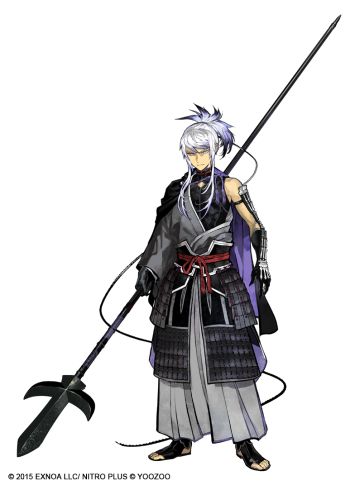 【新刀剑男士 枪「人间无骨」】
由别名「之定」的二代目兼定所作的枪。
前主森长可自称武藏守，由于强悍如鬼而被称为鬼武藏。
受到长可的影响，他也喜欢书写文字，似乎因此阻止了来自之定的影响……？
枪「人间无骨」
「吾乃鬼武藏之搭档，人间无骨。在此获得肉身。」(声优：吉野裕行)
新刀剑男士 人间无骨 可以通过即将开启的「联队战」活动获得。