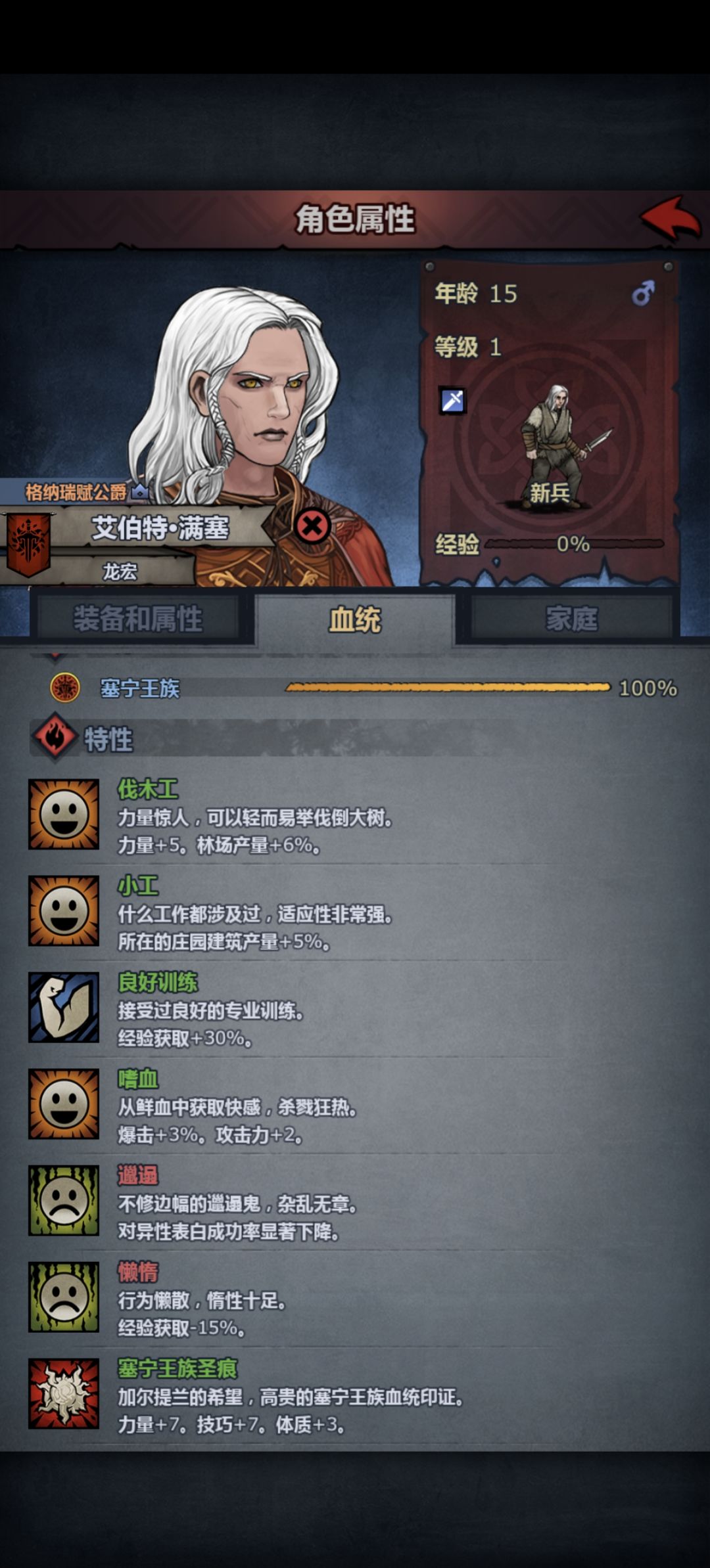 话说塞宁王族白血病有剧情设定吗? 1