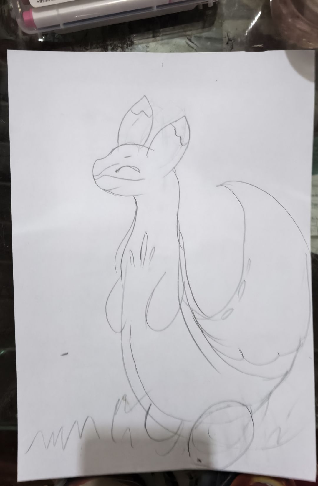 幻兽帕鲁，桃旋鼬，绘画。简单可爱水彩画。 3