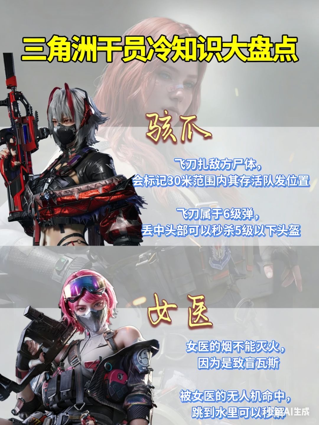 三角洲行动，干员冷知识大盘点！截图