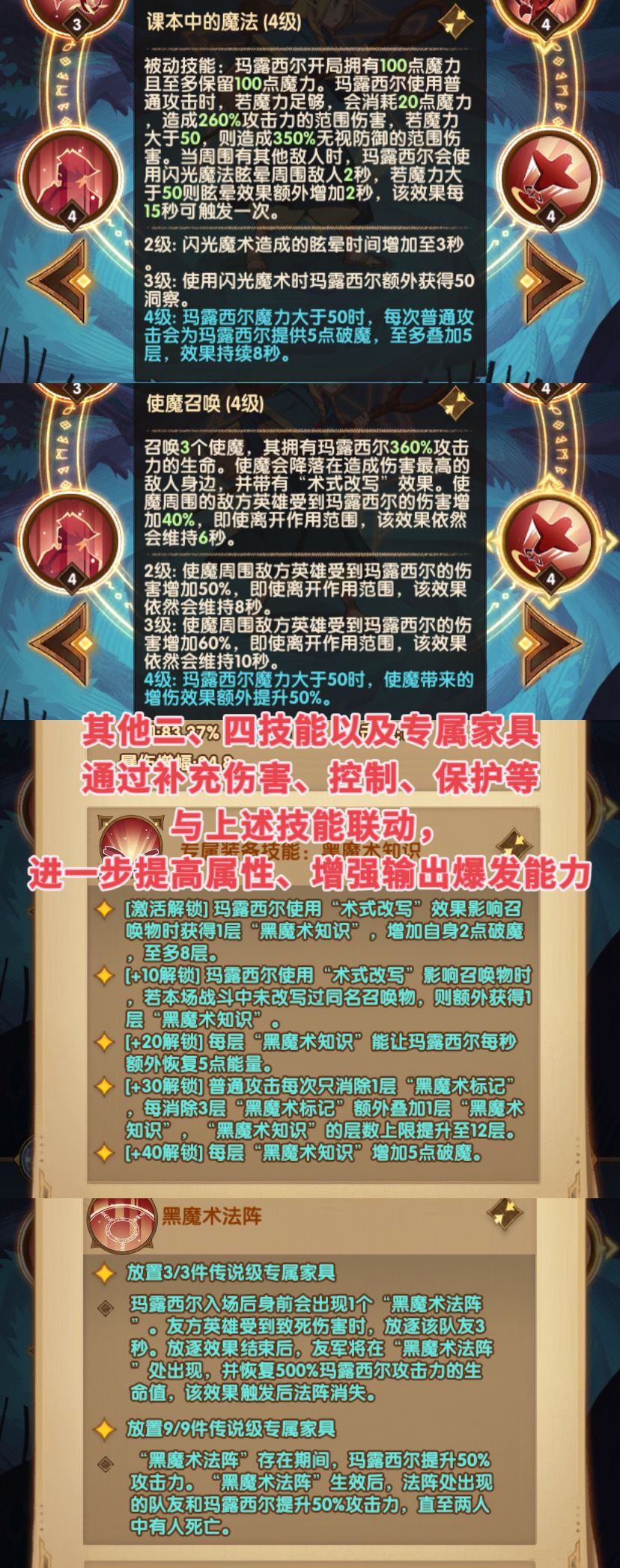 玛露西尔&莱欧斯英雄练度培养,技能解析 3
