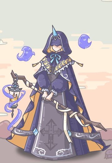 【英灵图鉴】
身处神秘的黑暗势力，他们可以操纵死亡和黑暗力量，有着强大的攻击能力，领导着、掌控着黑暗生物
【行人来来往往，幽魂随处飘荡】
【真正的地狱从来不在暗黑冥界，而是在这群魔乱舞的人间】