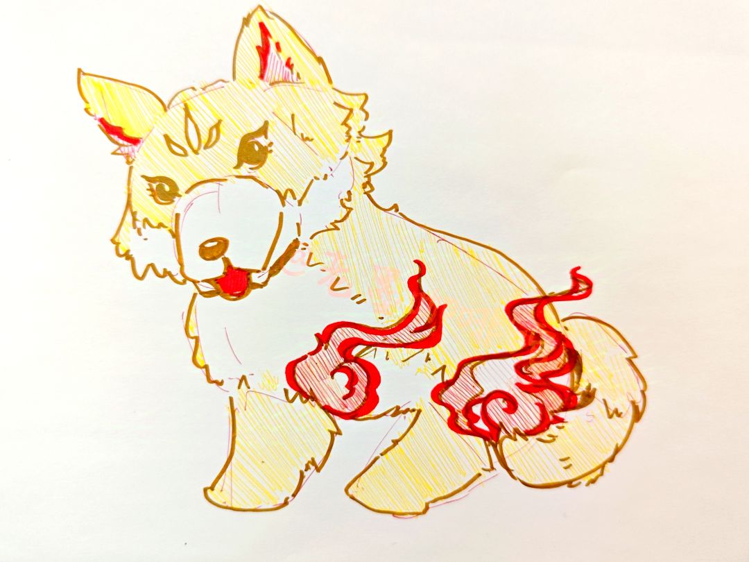【手绘摸犬‼️】用毛绒玩具的方式打开花卷… 2