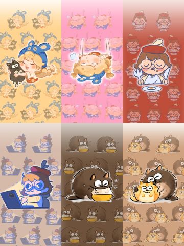 粒粒的小人国｜粒粒Q版主题壁纸💗