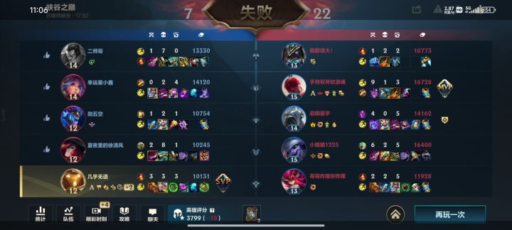 峡谷之巅果然都很颠呢。打了三把把把有亚索。送毛线的体验卡让这些人用上了截图