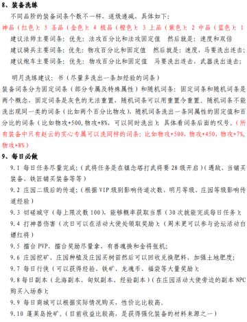 《三国志奇侠传》攻略（秦哥版）——装备洗练&每日必做