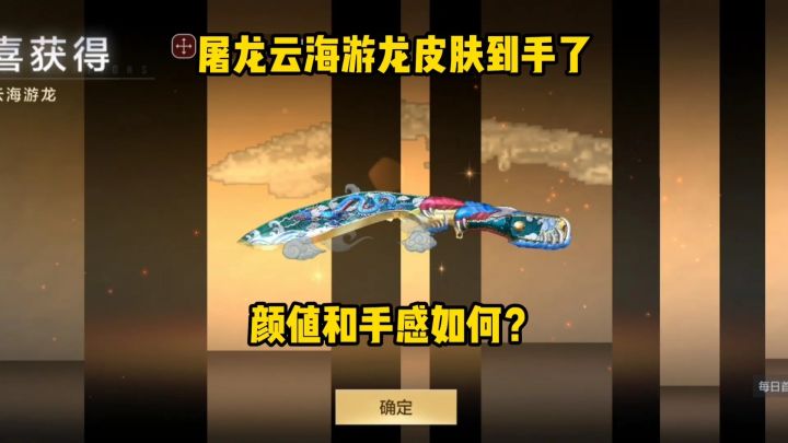 屠龙云海游龙皮肤到手了，颜值和手感如何？截图