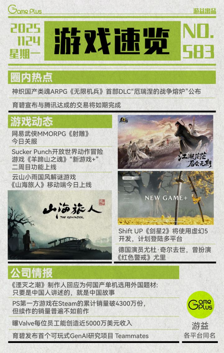 游戏行业值得关注的信息-11.24截图