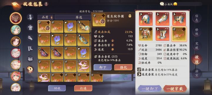 请问什么样的披挂值得升红呀截图