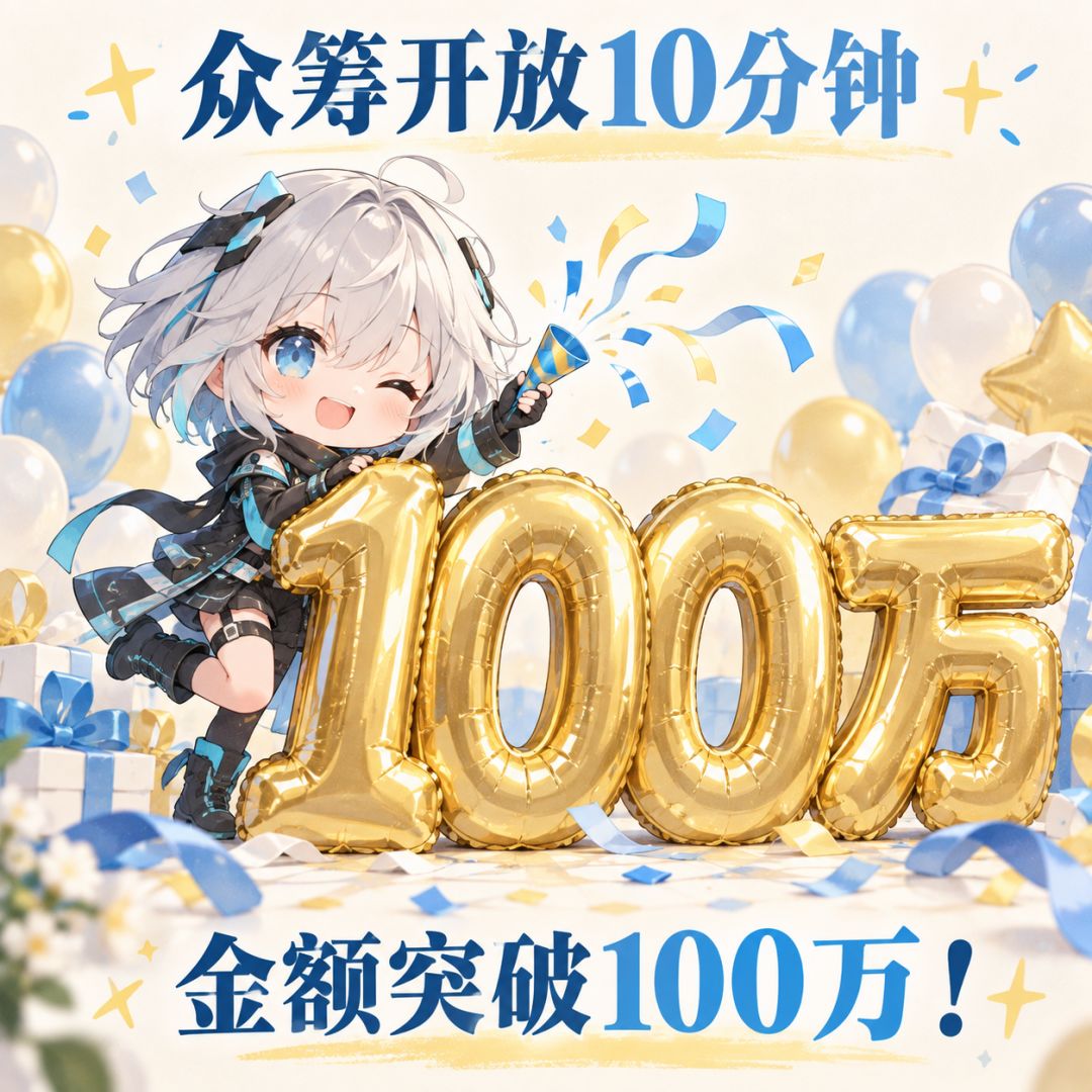 艾希众筹10分钟超过百万(其实是9分钟) 2