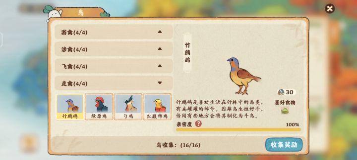 问下这个亲密度满的鸟也会重复收集线索吗截图