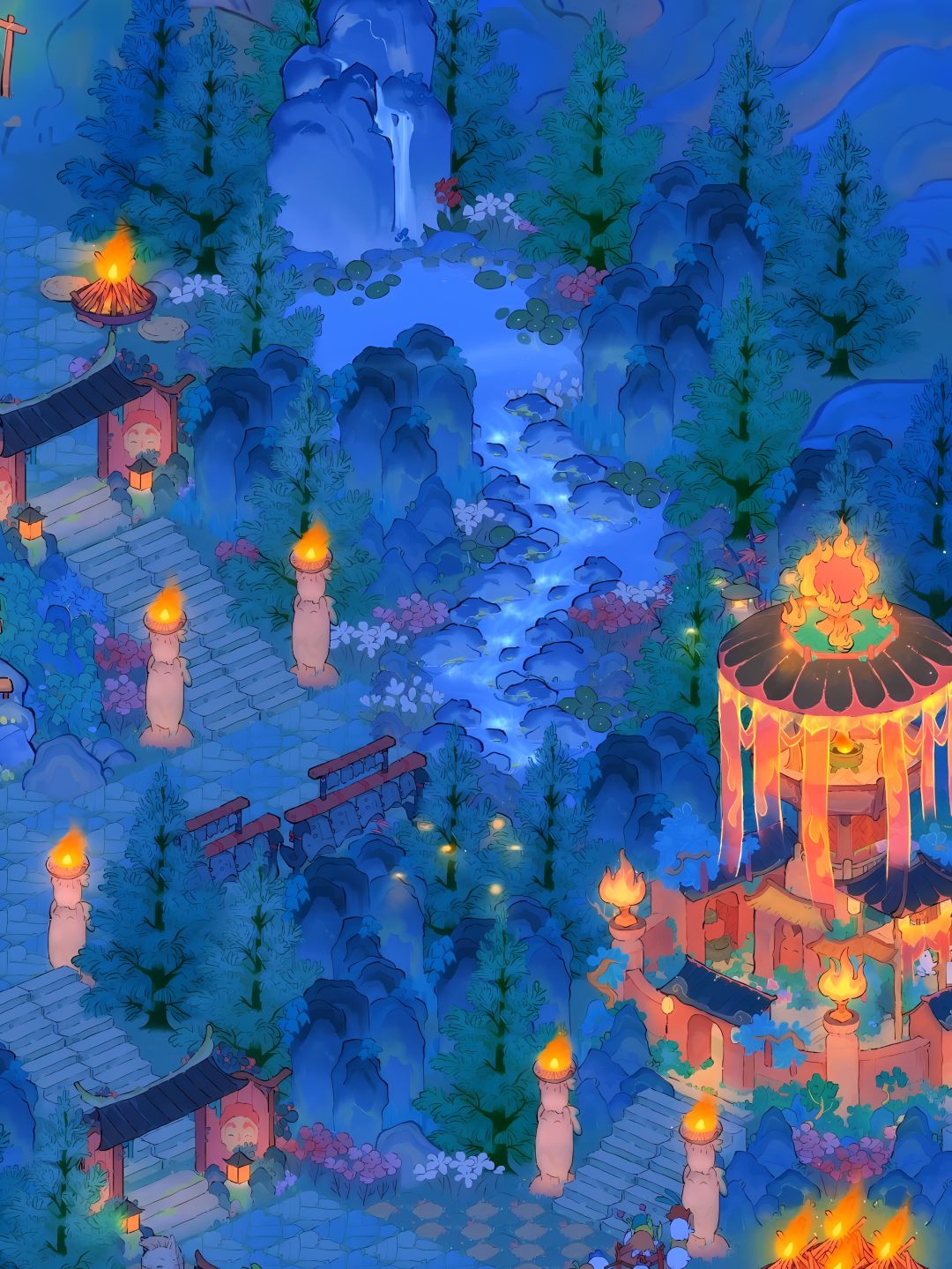 桃源三岛•祭祀大典 火把火堆太有氛围了 1