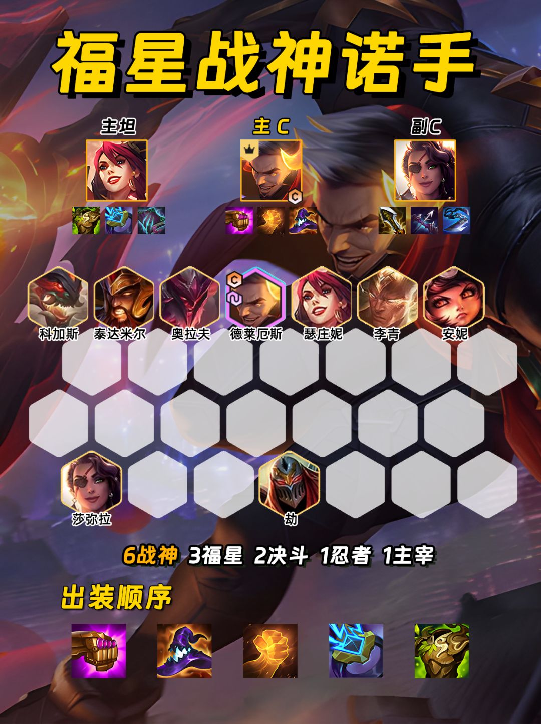 让你福星定级赛五连鸡的阵容都整理好了! 3