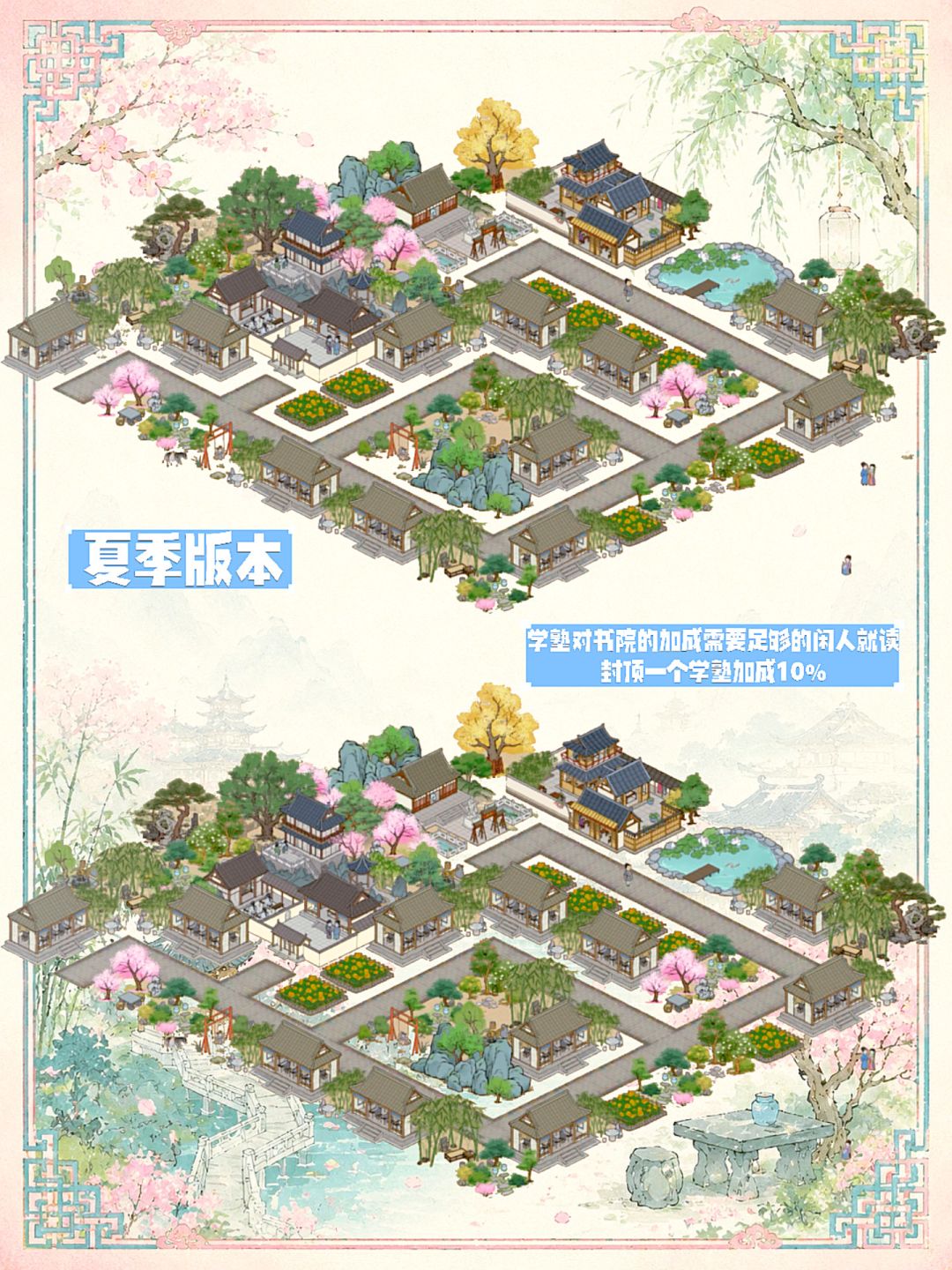 书院/住宅/商业区/农田菜园布局 2