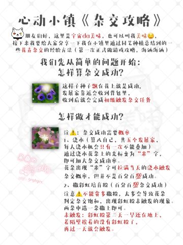 当你会杂交之后你会获得……（经验篇）