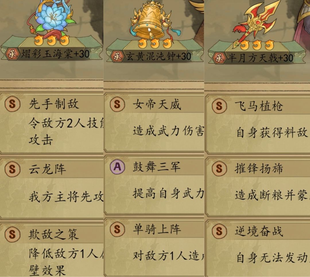 高级赛季武将配置图【S4系列】 3