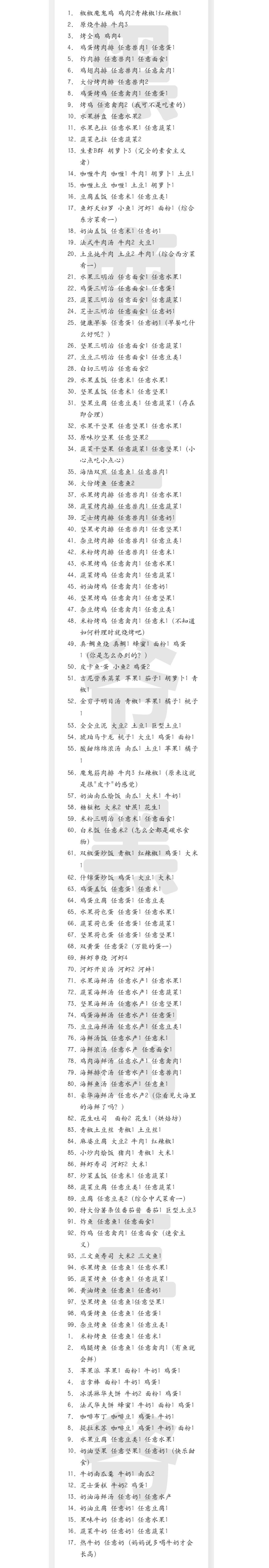 菜谱 2