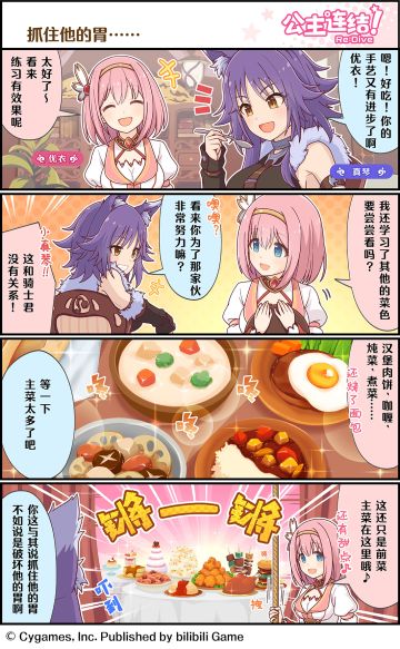 四格漫画更新——「抓住他的胃……」