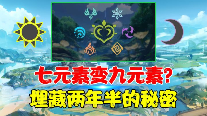【热游测评】原神中埋藏了两年半的秘密，七元素可能将要变为九元素？截图